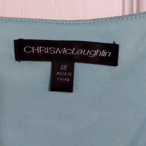 Chris McLaughlin 2 pcs dress sz 18.  A beautiful soft aqua. Nwsizet(never worn). - Picture 2 of 7